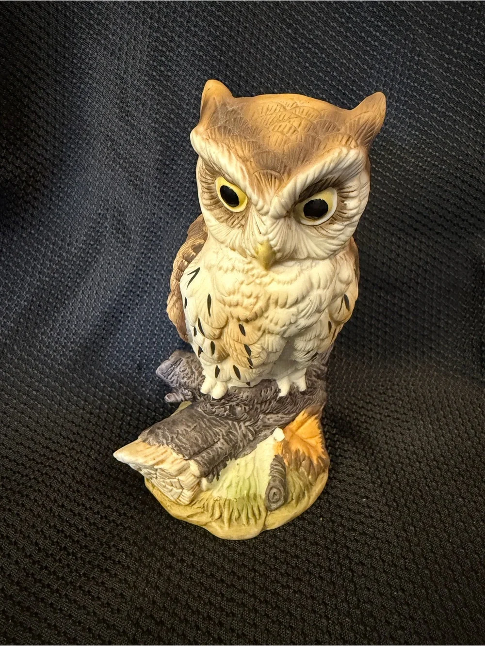 Vintage Royal Crown Ceramic Owl Figurine Signed By J. Byron Collectable